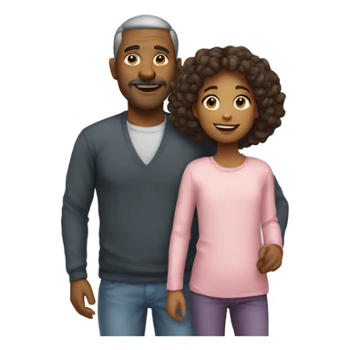 A father with his daughter  sticker