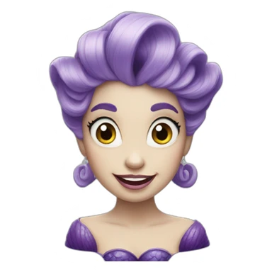 Ursula the little mermaid sticker