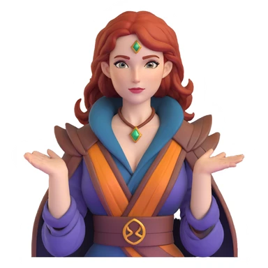 Triss Merigold sorceress with auburn hair sticker