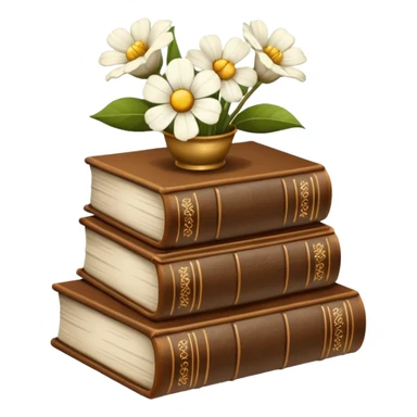 Kahve çiçek kitap sticker