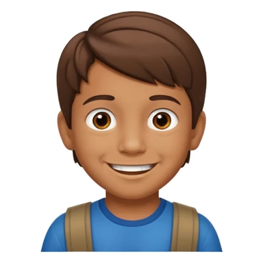 A 6 year old mexican boy with brown hair  sticker