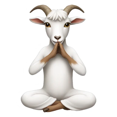 A goat doing yoga sticker