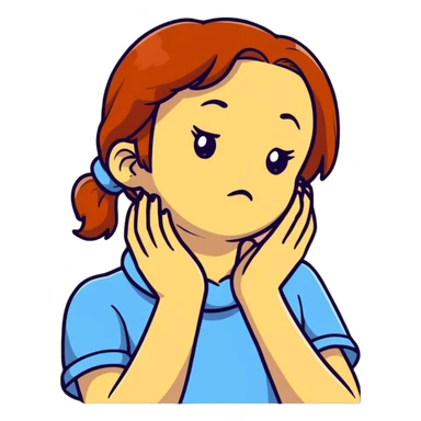 girl choking neck with hands sticker