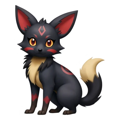 Zorua-Umbreon-hybrid, full body, special markings sticker