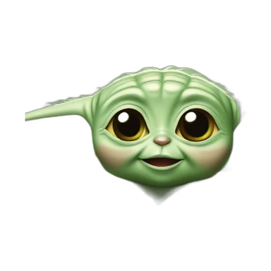 Happy baby yoda sticker