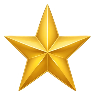 gold metal style icon of a star sticker