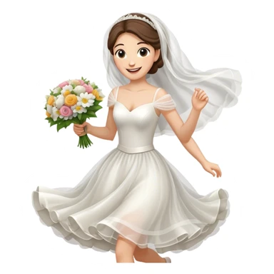 Novia escapando de la boda sticker