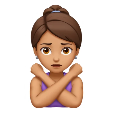 Arms crossed, holding neck mad girl sticker