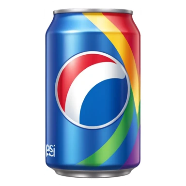 Rainbow color Pepsi can sticker