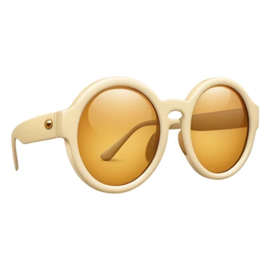 Cream sunglasses sticker