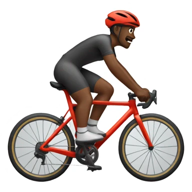 cyclist on a bike cyling mountain sticker