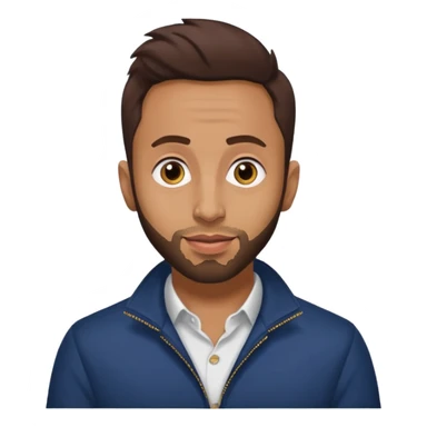 Anwar Jibawi with dark brown hair sticker