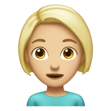 blonde woman with short hair making an whoopsie face after making a mistake  sticker