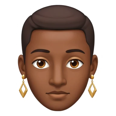 dark-skinned male with earrings sticker