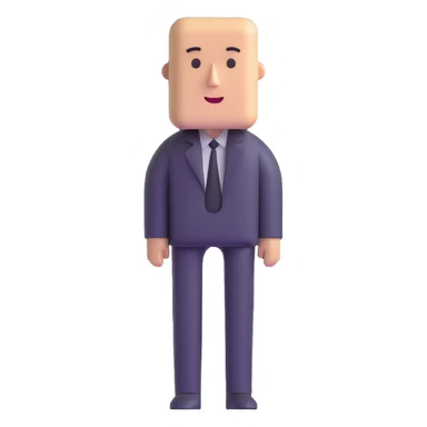 man with rectangle shaped head sticker