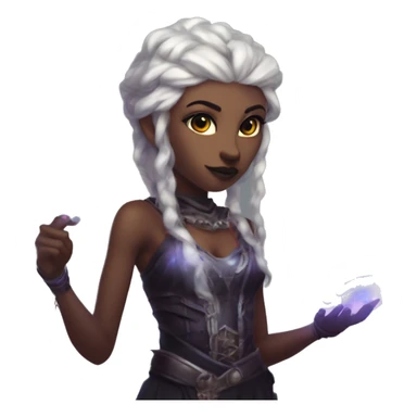 "Technomancy is the use of magic or mystical powers to control and manipulate technology” + "It's kind of like cyberpunk magic or how in some games, characters hack into systems using magic." 🖥️⚡🧙‍♂️ Make a ancient vampire technomancy goddess sticker