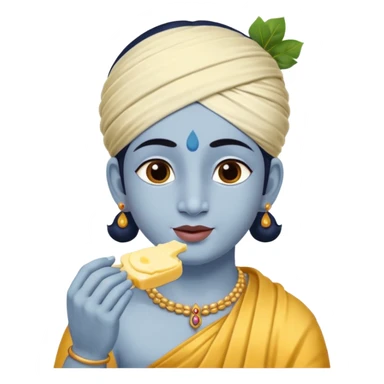  Krishna eating butter  sticker