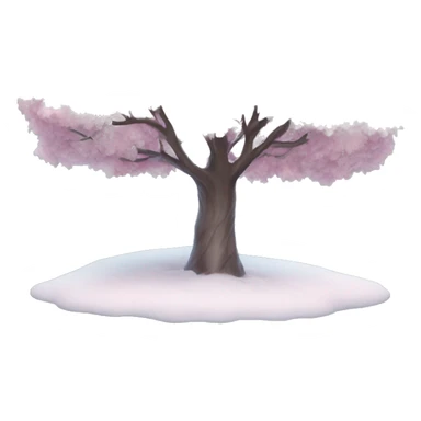 arbol nevado rosa sticker
