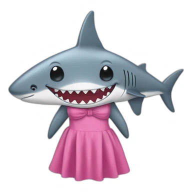 Shark with a dress sticker