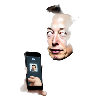 elon musk scans qr code sticker