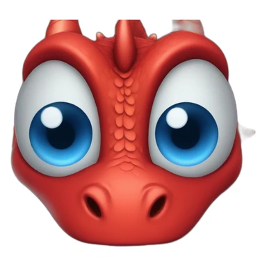 red dragon with blue eyes sticker