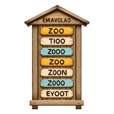 zoo entry board sticker
