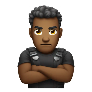 angry arms crossed  sticker