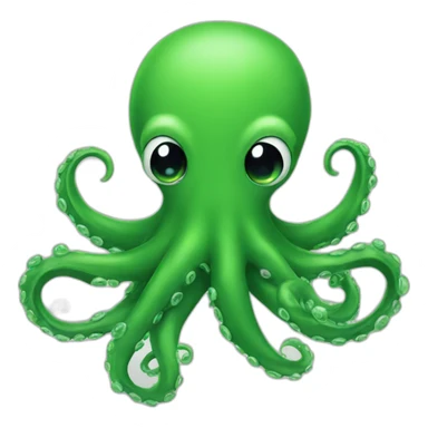 green octopus sticker