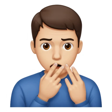 emoji mordiendose la uña sticker