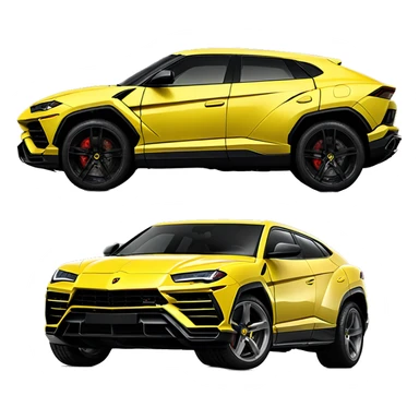 Yellow Lamborghini urus  sticker