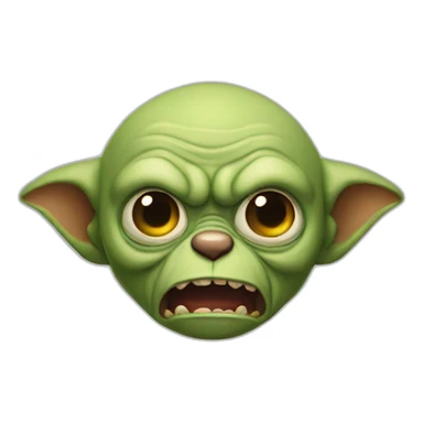 Old Gremlin With a Scared Oh No Face sticker