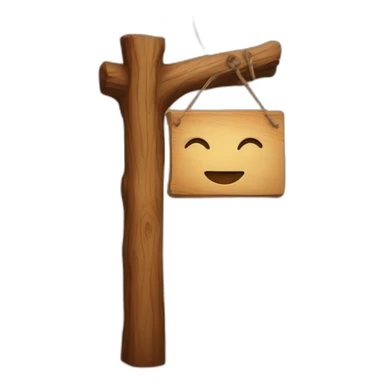 hanging wood sign  sticker