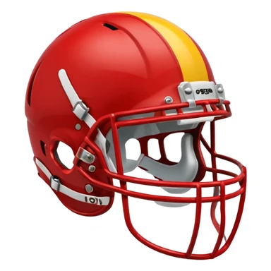 college football player helmets red & yellow mix sticker