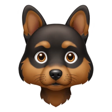Black and brown dog sticker