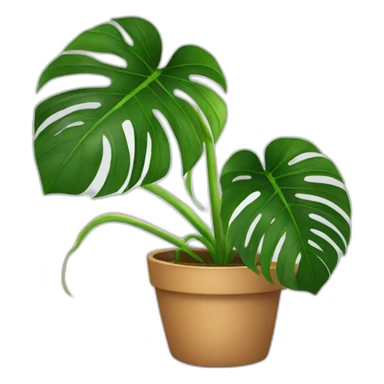Monstera plant in pot sticker