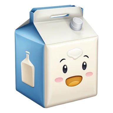 The front of the milk box sticker