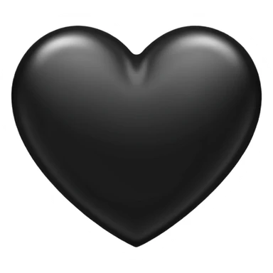 Fancy black heart sticker