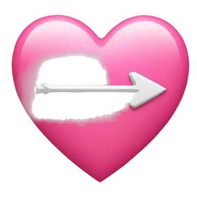 Pink heart with a arrow in it sticker