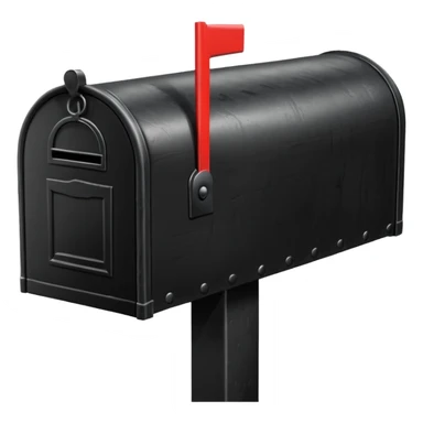 black mailbox with №90210 on black post sticker