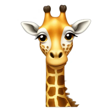 An upset giraffe sticker