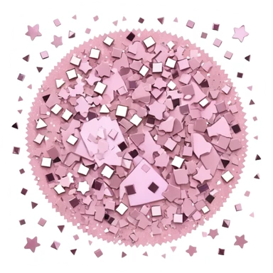 glitter flor rosa claro sticker