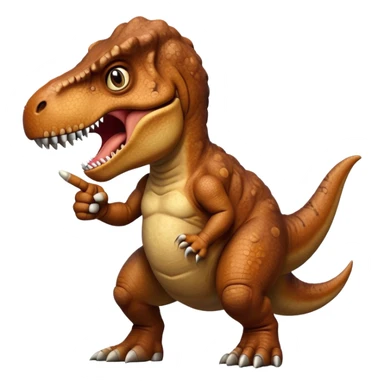 t. rex middle finger  sticker