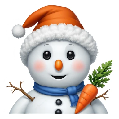 snowmen wearing cap  sticker