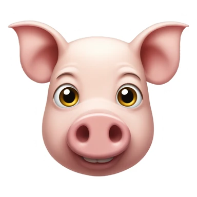 a pig with big eyes sticker