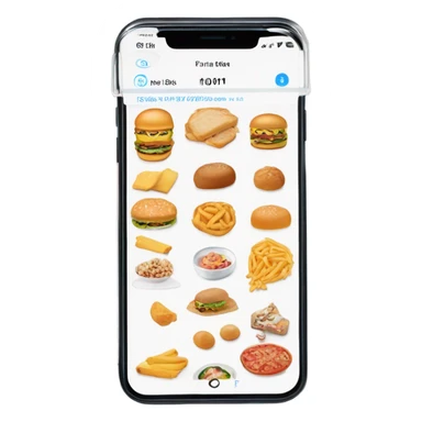 smartphone screen showing the number of calories. sticker