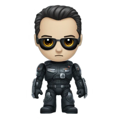 terminator t1000 panda sticker