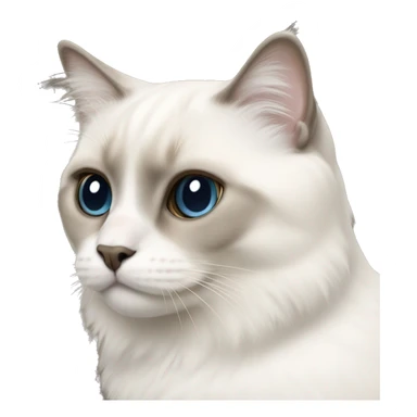 White birman cat sticker