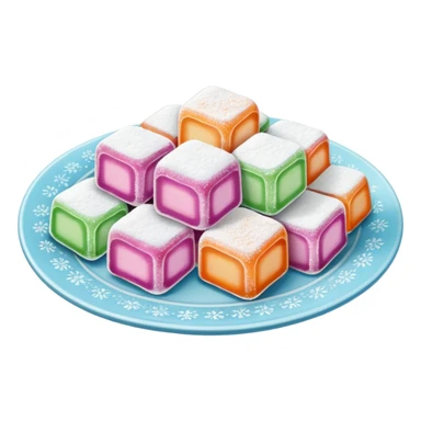 Turkish delight on plate sticker