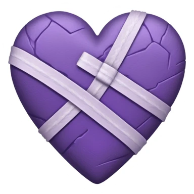bandaged purple heart colour sticker