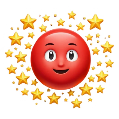 A 3D cartoon bright red “BONUS” text bursting out with stars, dynamic layout, Memoji-style. sticker